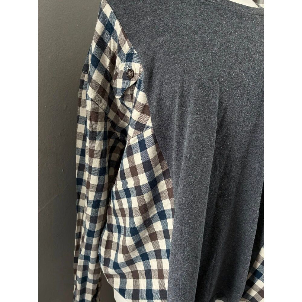 Never Let Anyone Dull Your Sparkle Reworked Flannel Tshirt - Picture 2 of 5